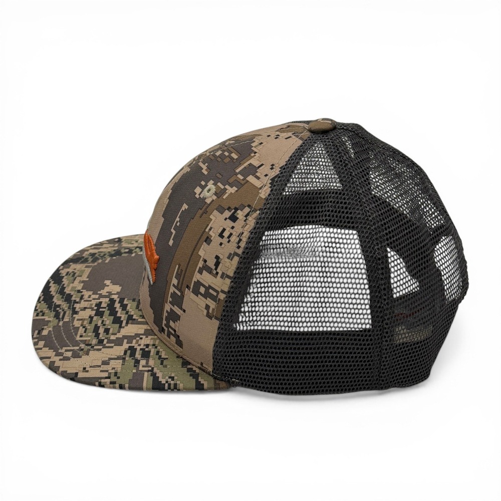 Sitka Gear Mens Digital Camo Mesh Back Trucker Hat Snapback Hunting Cap Brown - Picture 5 of 12